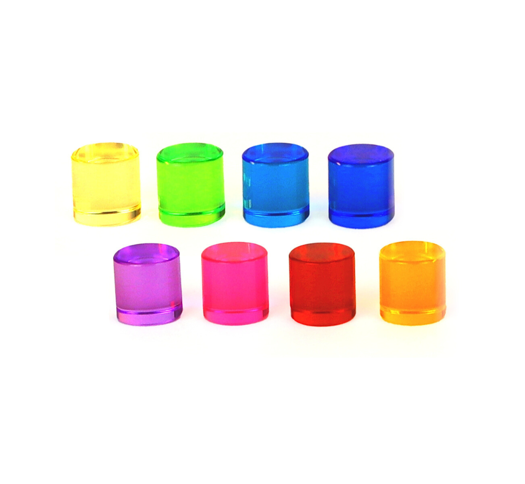 Cilindros translúcidos - 64 pcs - Bauspiel