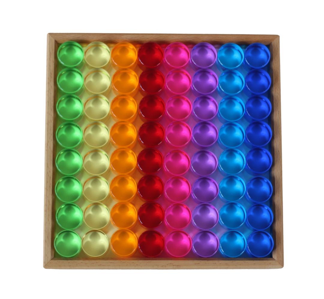 Cilindros translúcidos - 64 pcs - Bauspiel