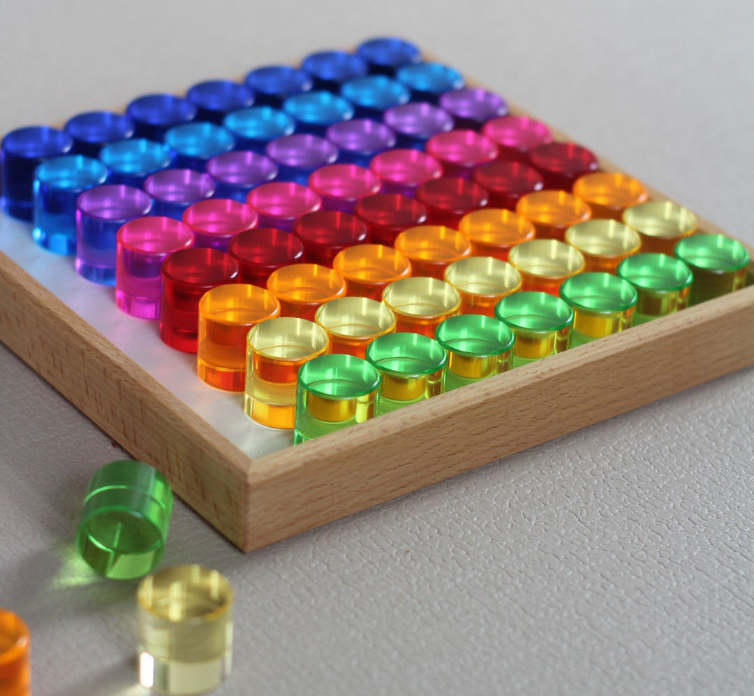 Cilindros translúcidos - 64 pcs - Bauspiel