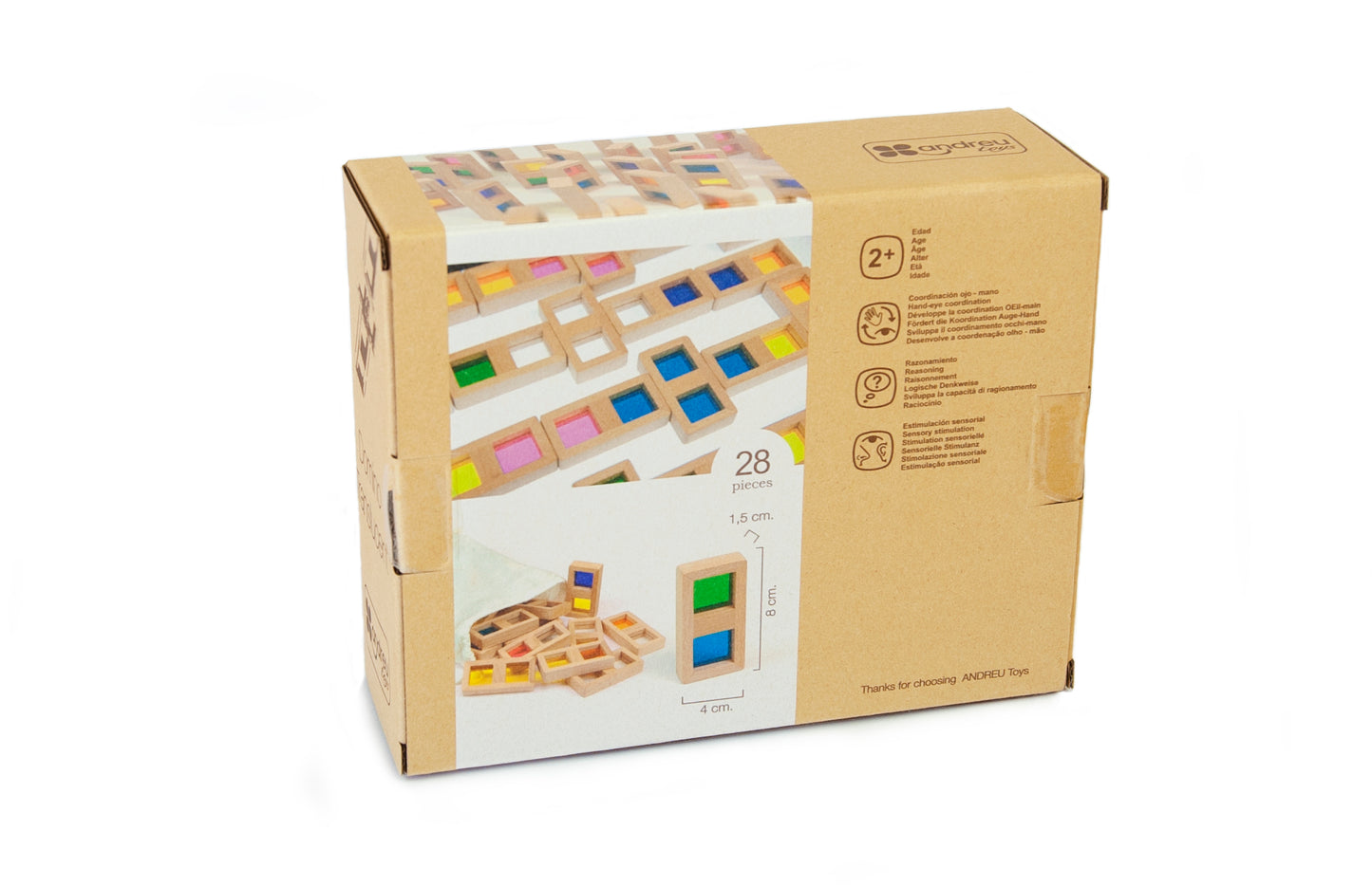 Dominó translúcido apto para construcciones - Andreu Toys