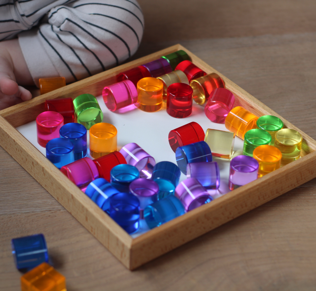Cilindros translúcidos - 64 pcs - Bauspiel