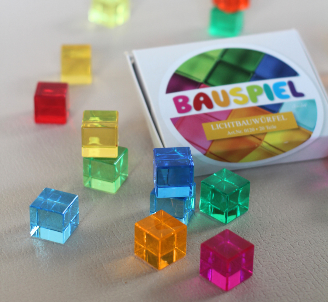 Cubos translúcidos - 20 pcs - Bauspiel