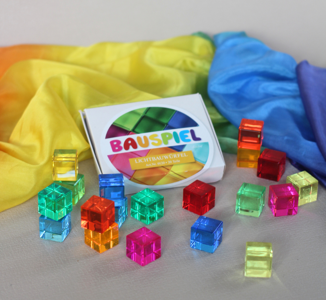 Cubos translúcidos - 20 pcs - Bauspiel