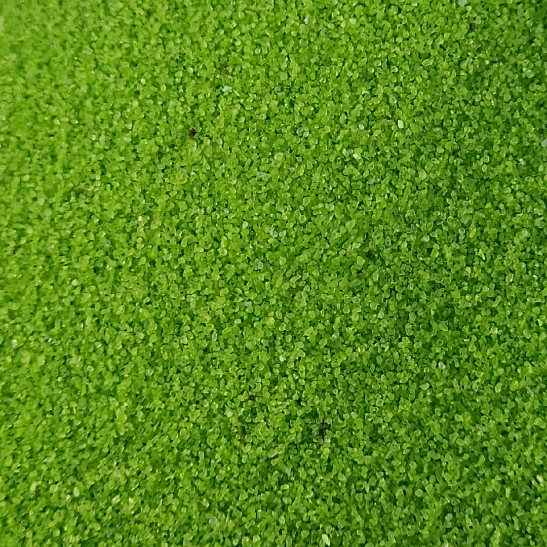 Arena de color verde ácido