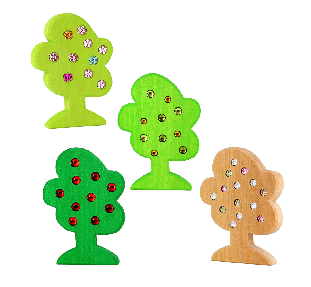 Árboles de madera - Las 4 estaciones - Bauspiel
