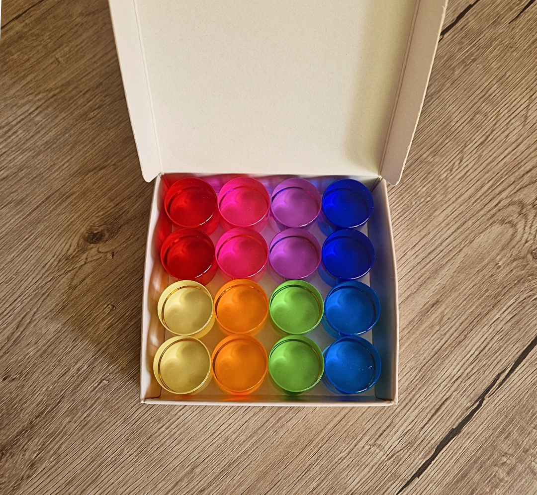 Cilindros translúcidos - 16 pcs - Bauspiel