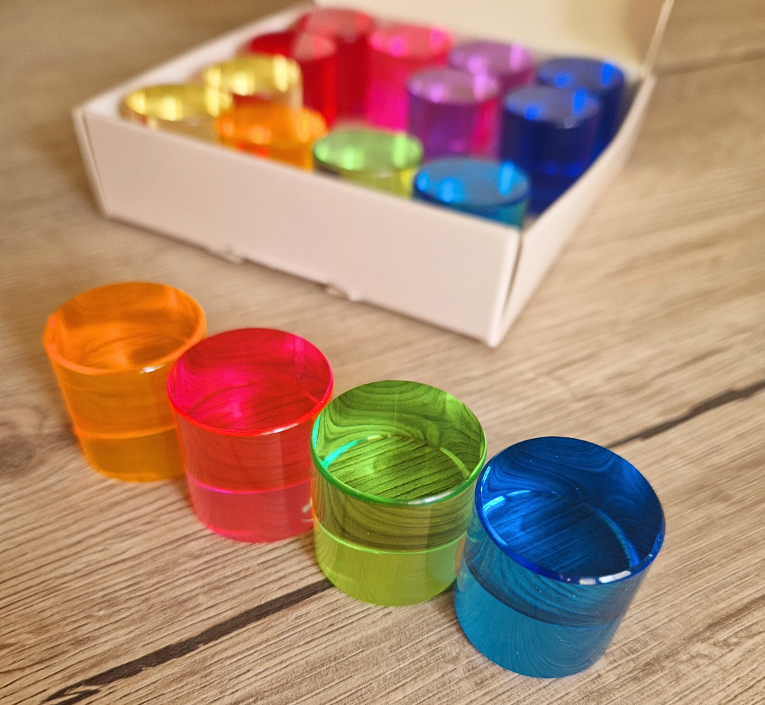 Cilindros translúcidos - 16 pcs - Bauspiel