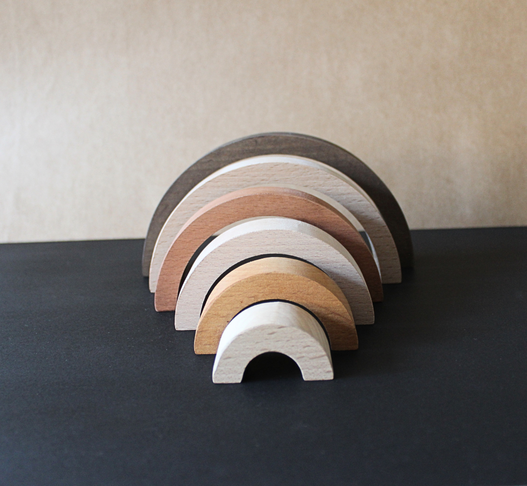 Arcoíris de madera natural - Enrosca