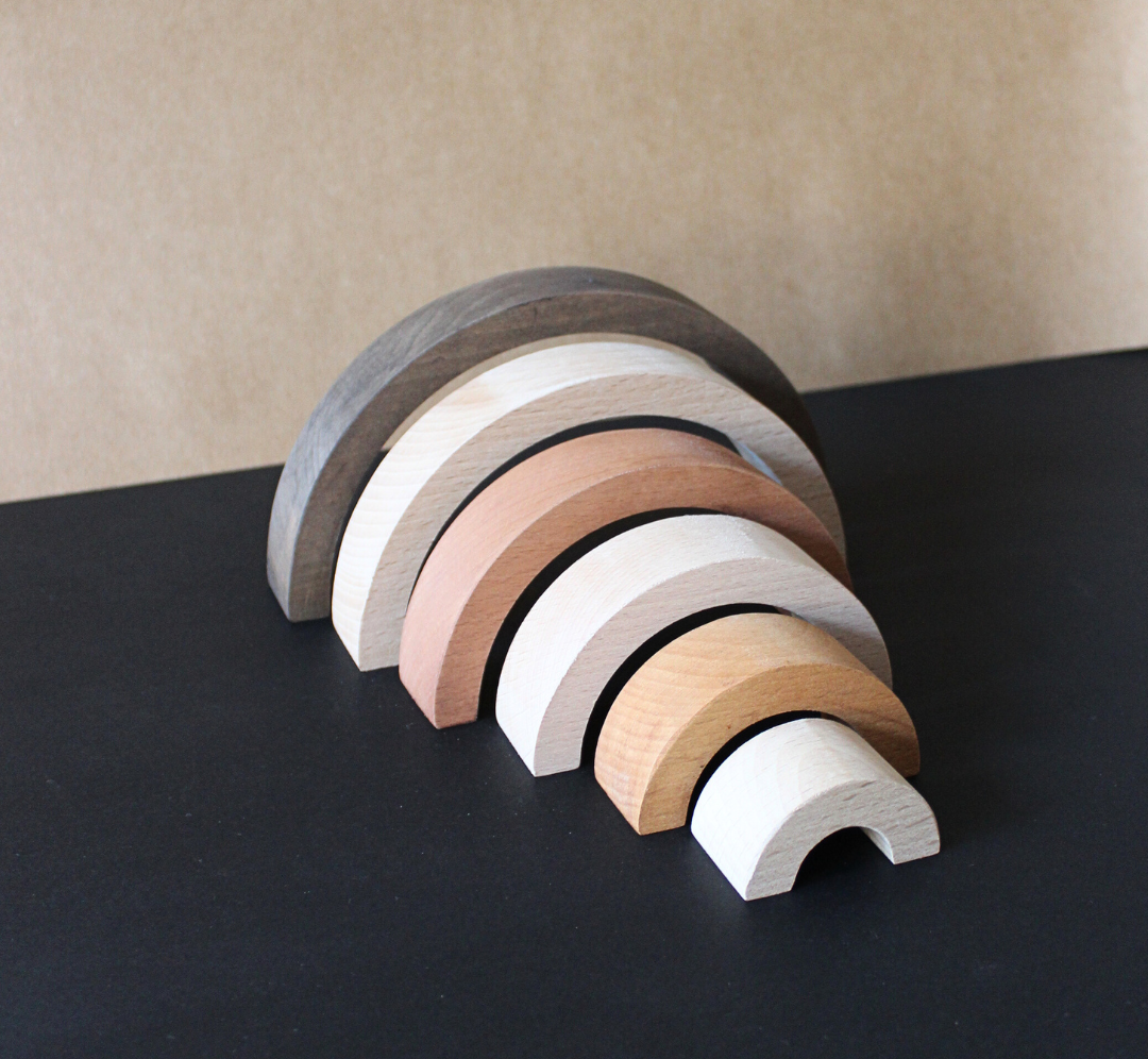 Arcoíris de madera natural - Enrosca