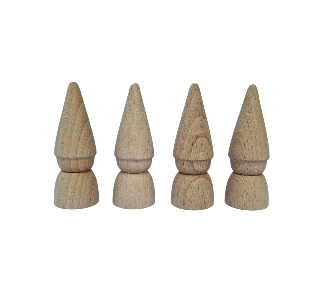 Gnomos de madera natural