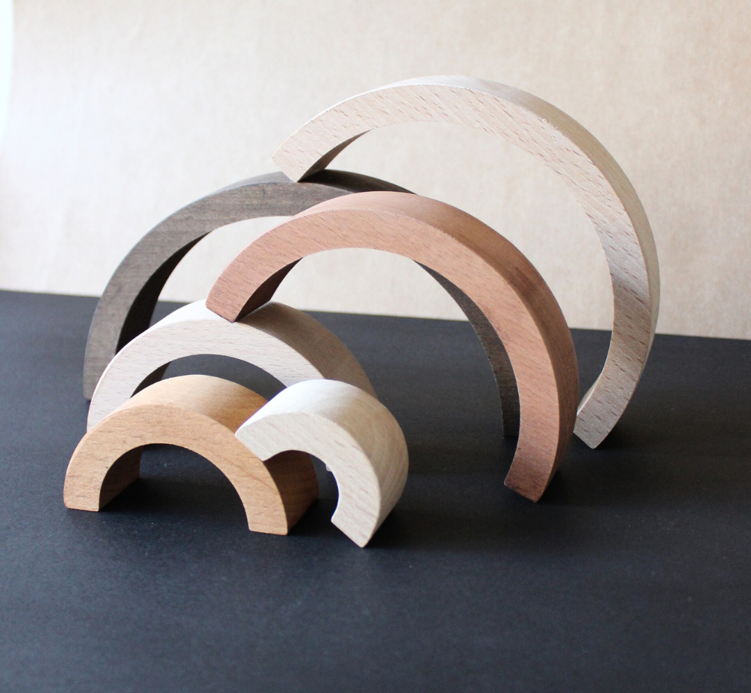 Arcoíris de madera natural - Enrosca
