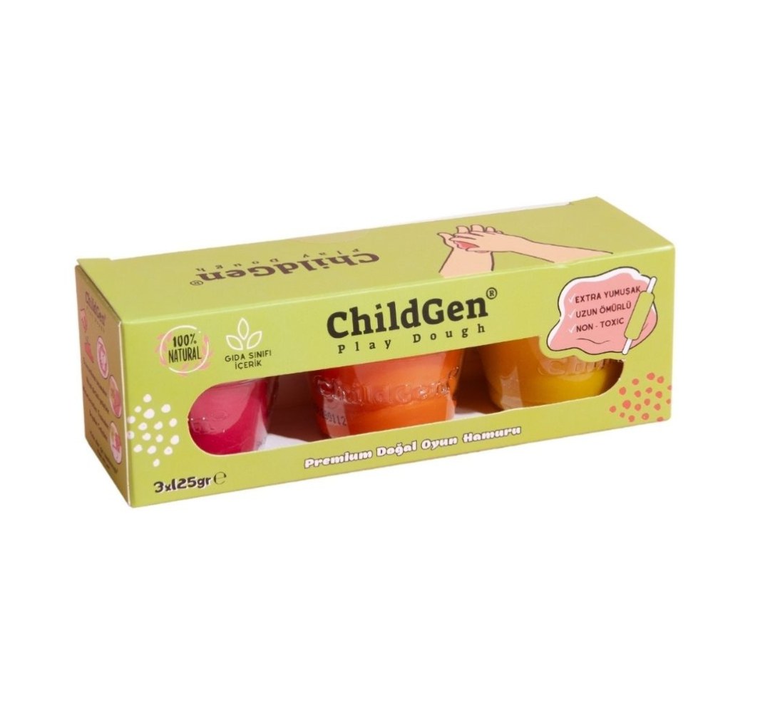 Plastilina natural amarillo, rosa y naranja - Childgen