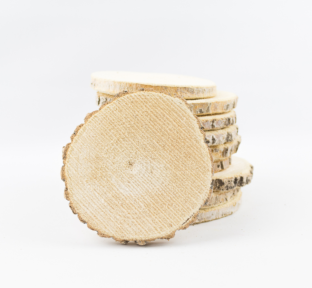 Círculos de madera de 15 cm