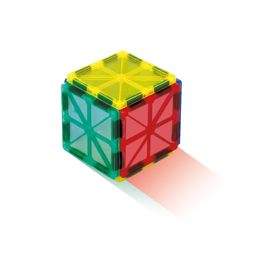 Piezas de construcción magnéticas 3D de colores