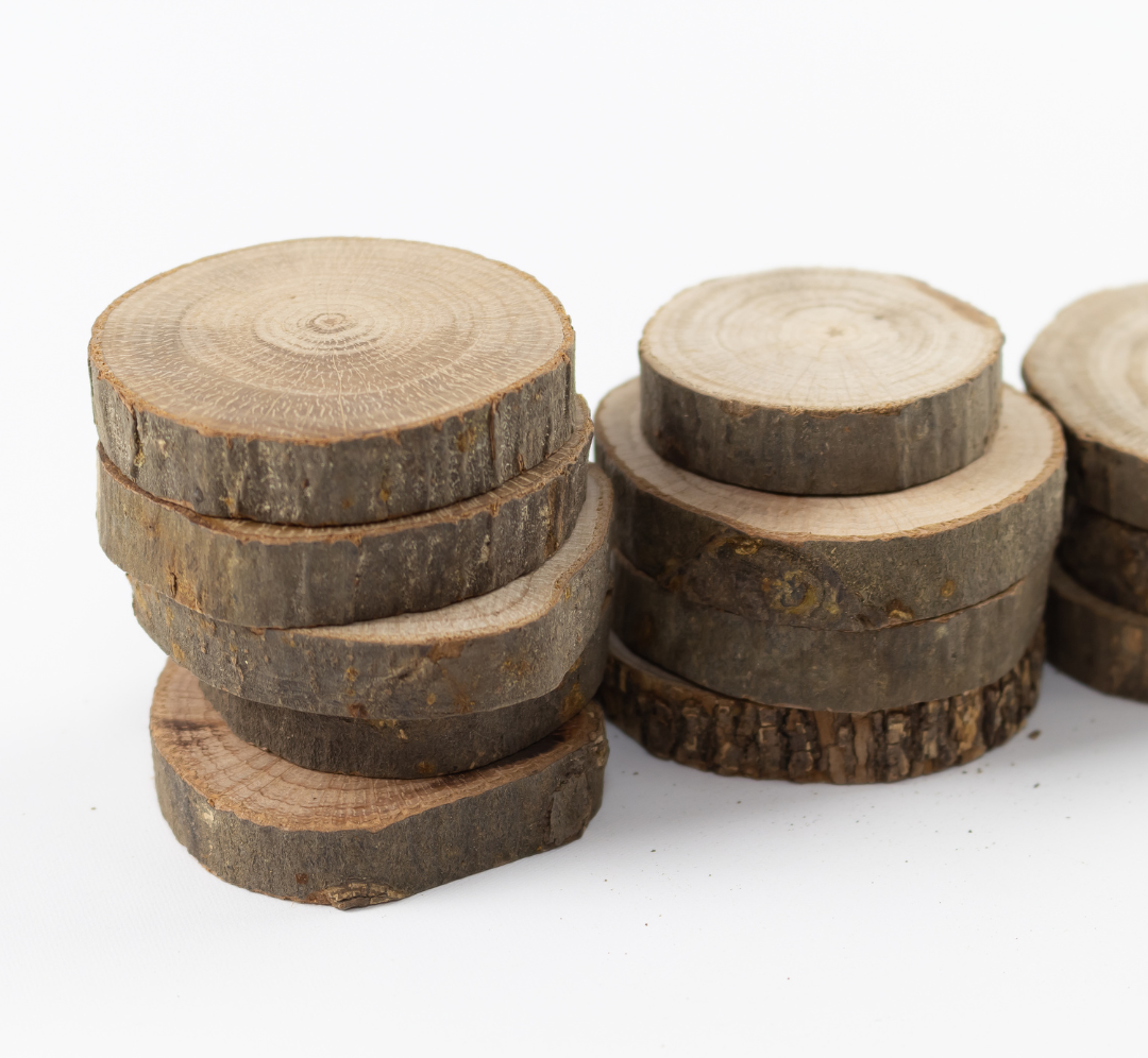 Círculos de madera medianos