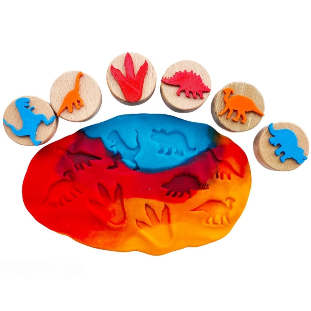 Sellos de madera dinosaurios