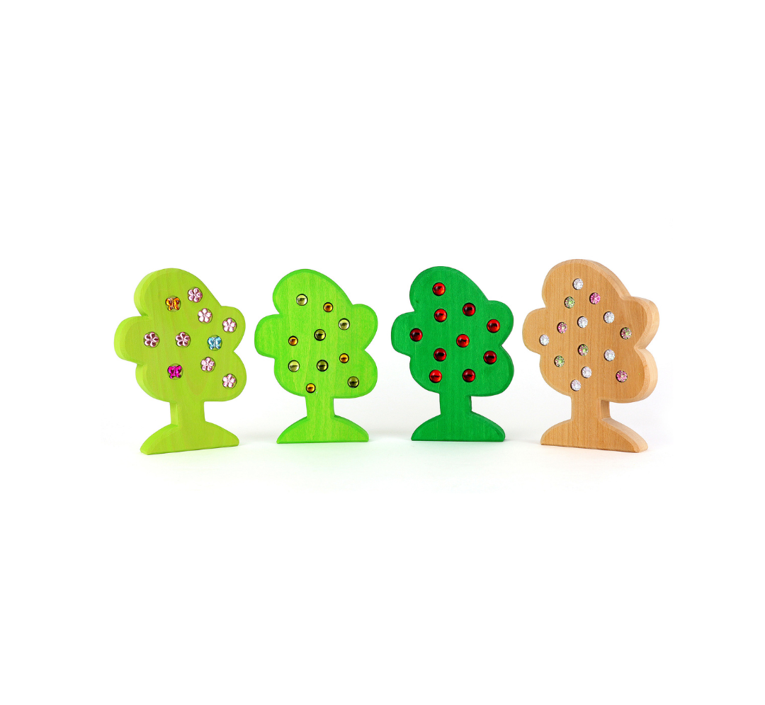 Árboles de madera - Las 4 estaciones - Bauspiel