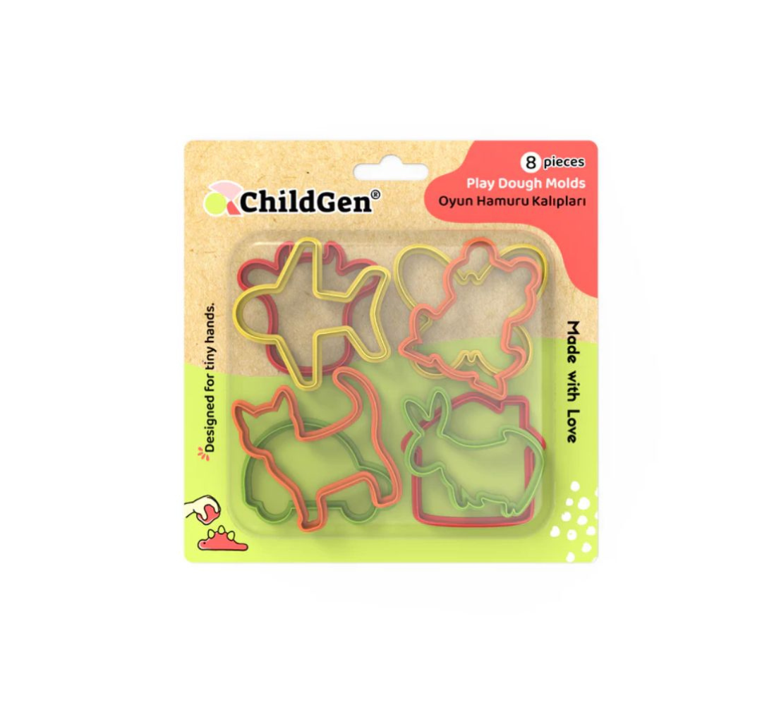 Moldes de animales y vehículos para arena y plastilina