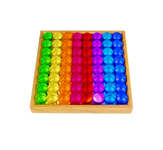 Cilindros translúcidos - 64 pcs - Bauspiel