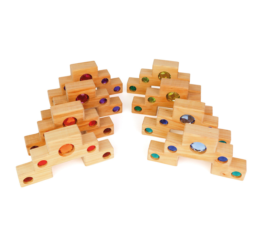 Color Staircase Blocks con bloques translúcidos - Bauspiel