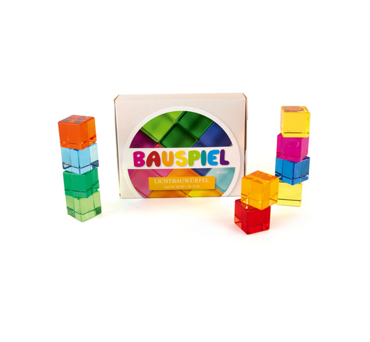 Cubos translúcidos - 20 pcs - Bauspiel