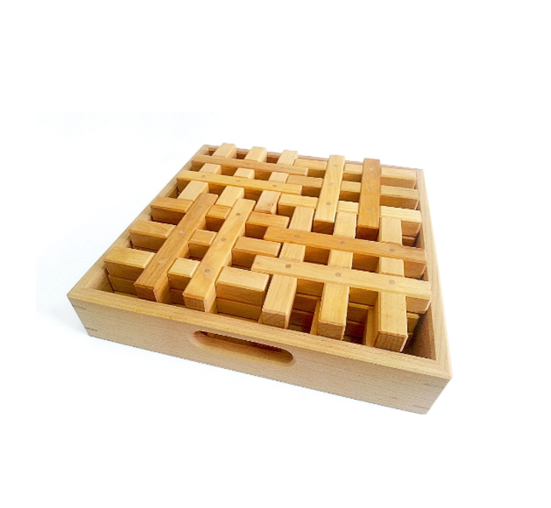 Grid Blocks Natural - Bauspiel