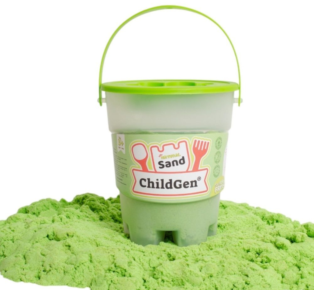 Arena cinética verde - 500 g.