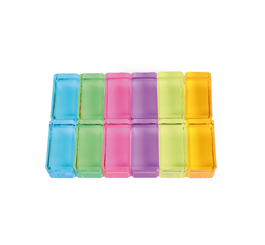 Bloques translúcidos pastel - 12 pcs - Bauspiel