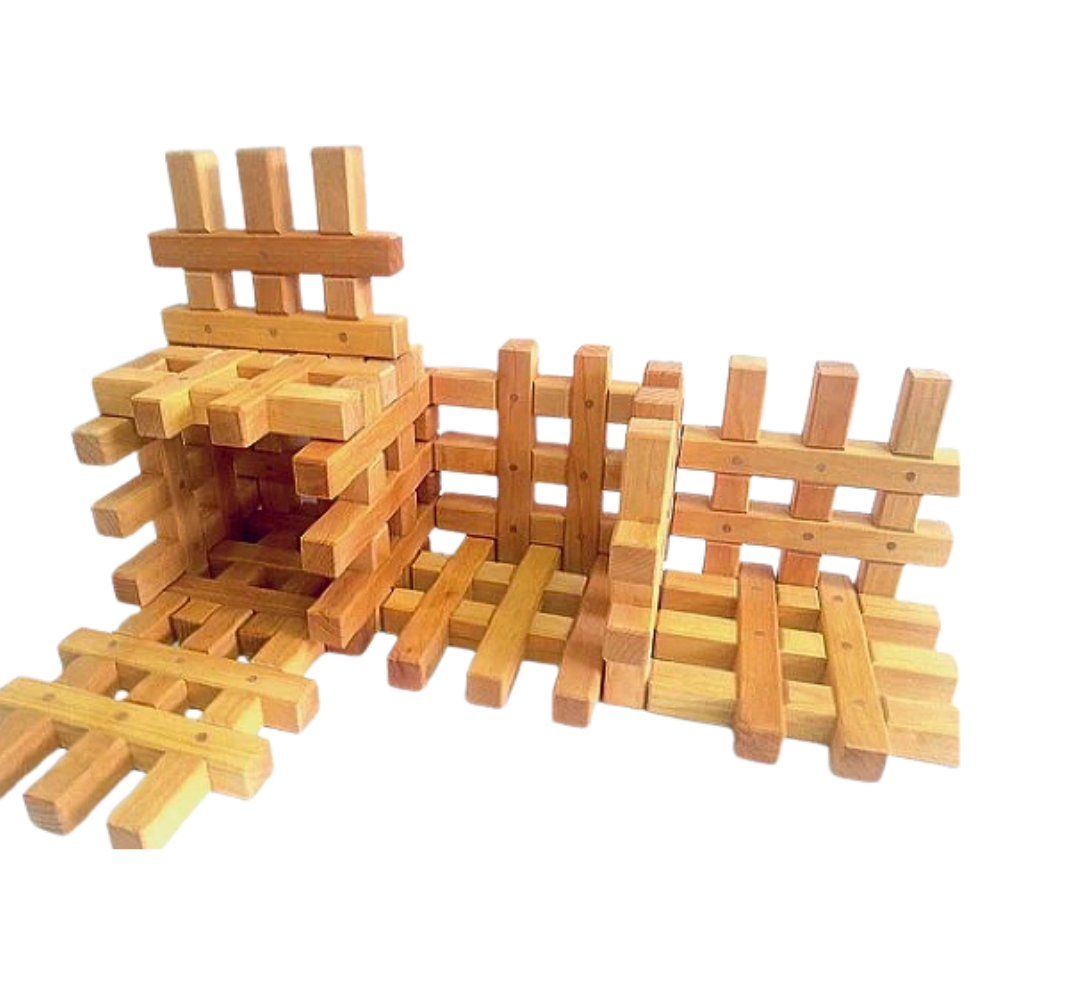 Grid Blocks Natural - Bauspiel