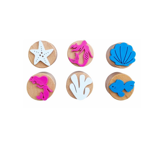 Sellos de madera sirena