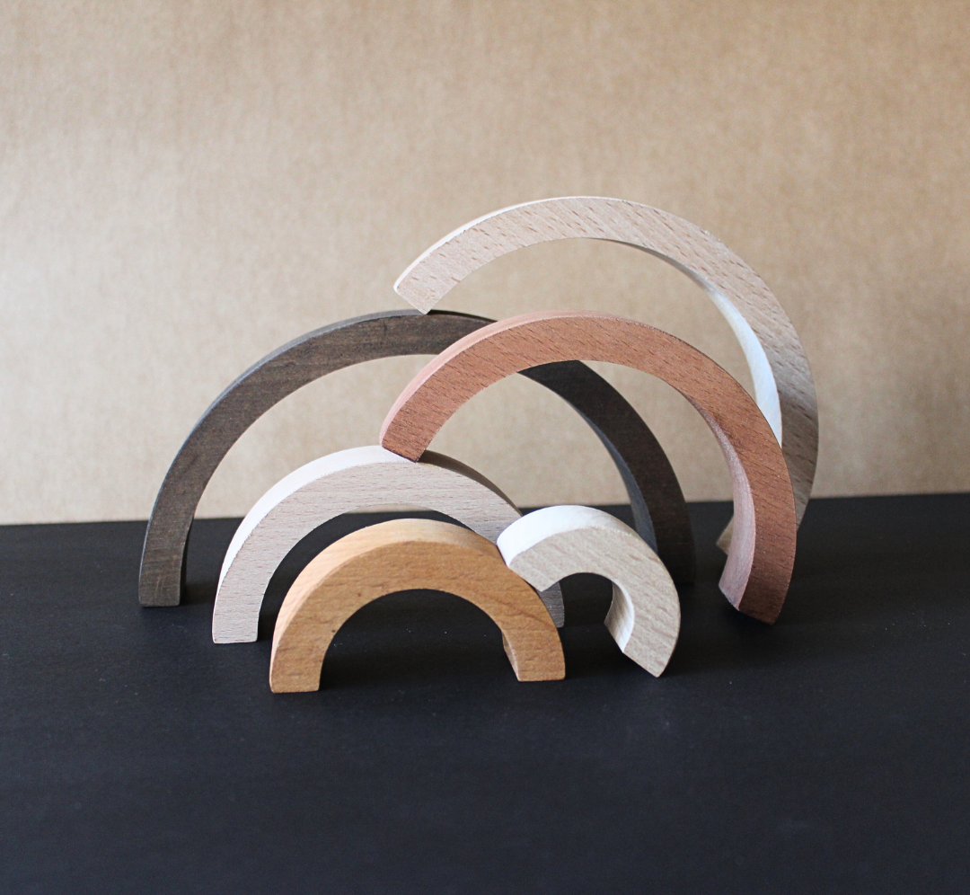 Arcoíris de madera natural - Enrosca