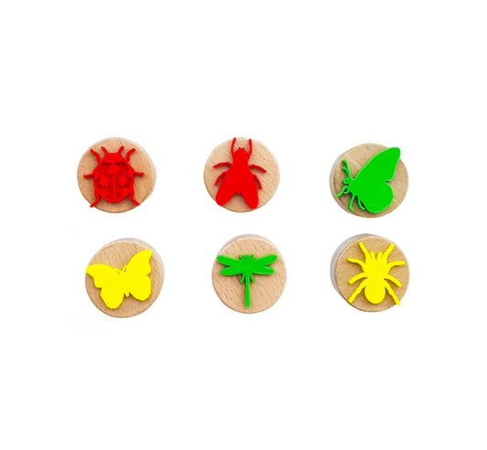 Sellos de madera insectos