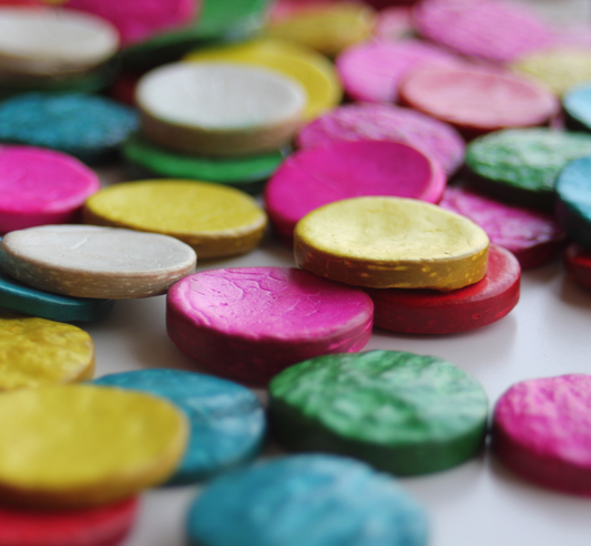Círculos pequeños de coco