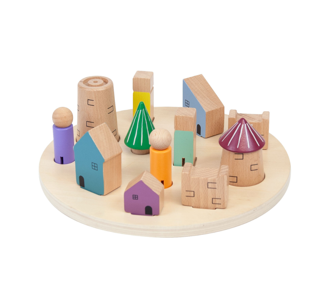 Puzzle 3D Pueblo - Encaje y Minimundos