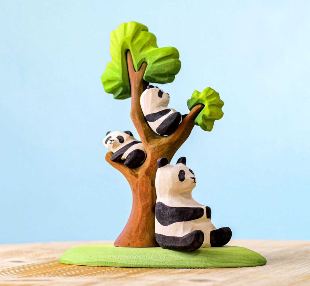 Familia y árbol de osos panda - Bumbu Toys