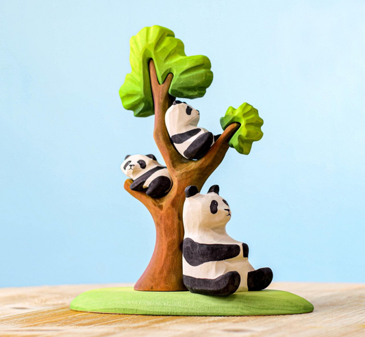 Familia y árbol de osos panda - Bumbu Toys