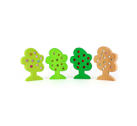 Árboles de madera - Las 4 estaciones - Bauspiel